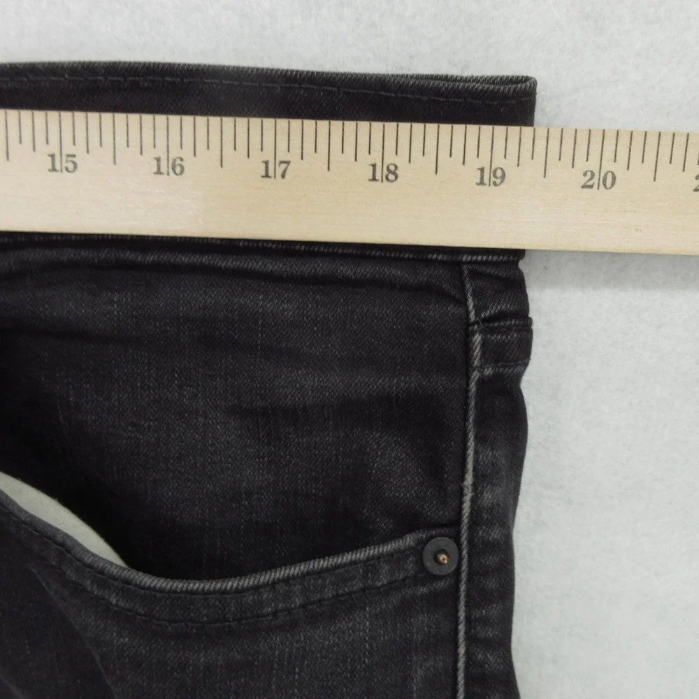 Levis 512 Jeans Mens 38x33 Black Charcoal Slim Taper Fit Stretch Denim Pants